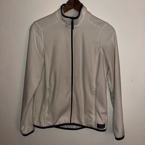 L.L. Bean XS Cream Fleece Zip Jacket